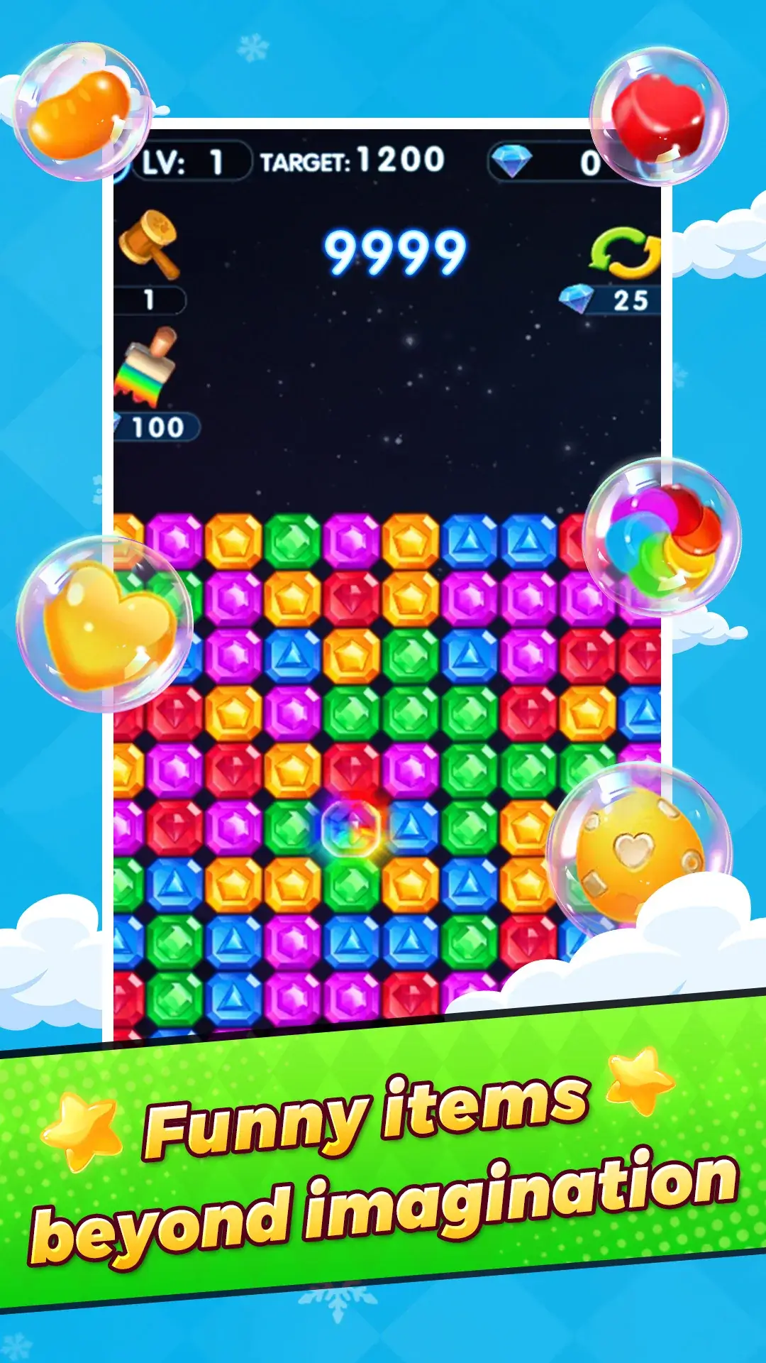 Pop Stone 2 Lite gameplay board